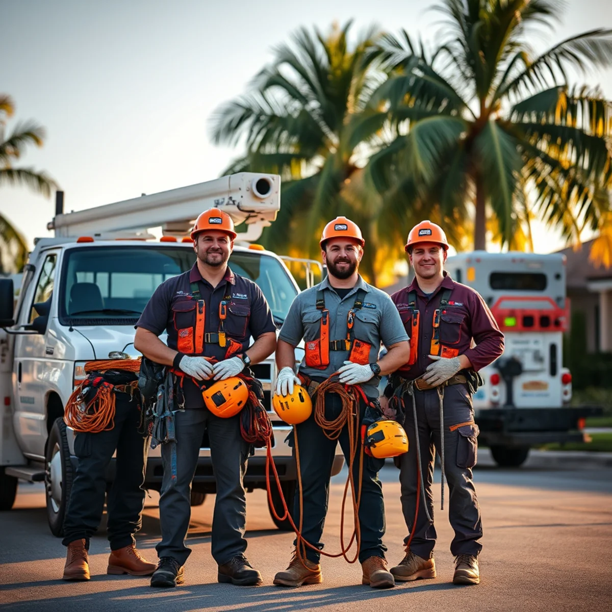 T's Trees and Landscaping crew and equipment in Lehigh Acres FL