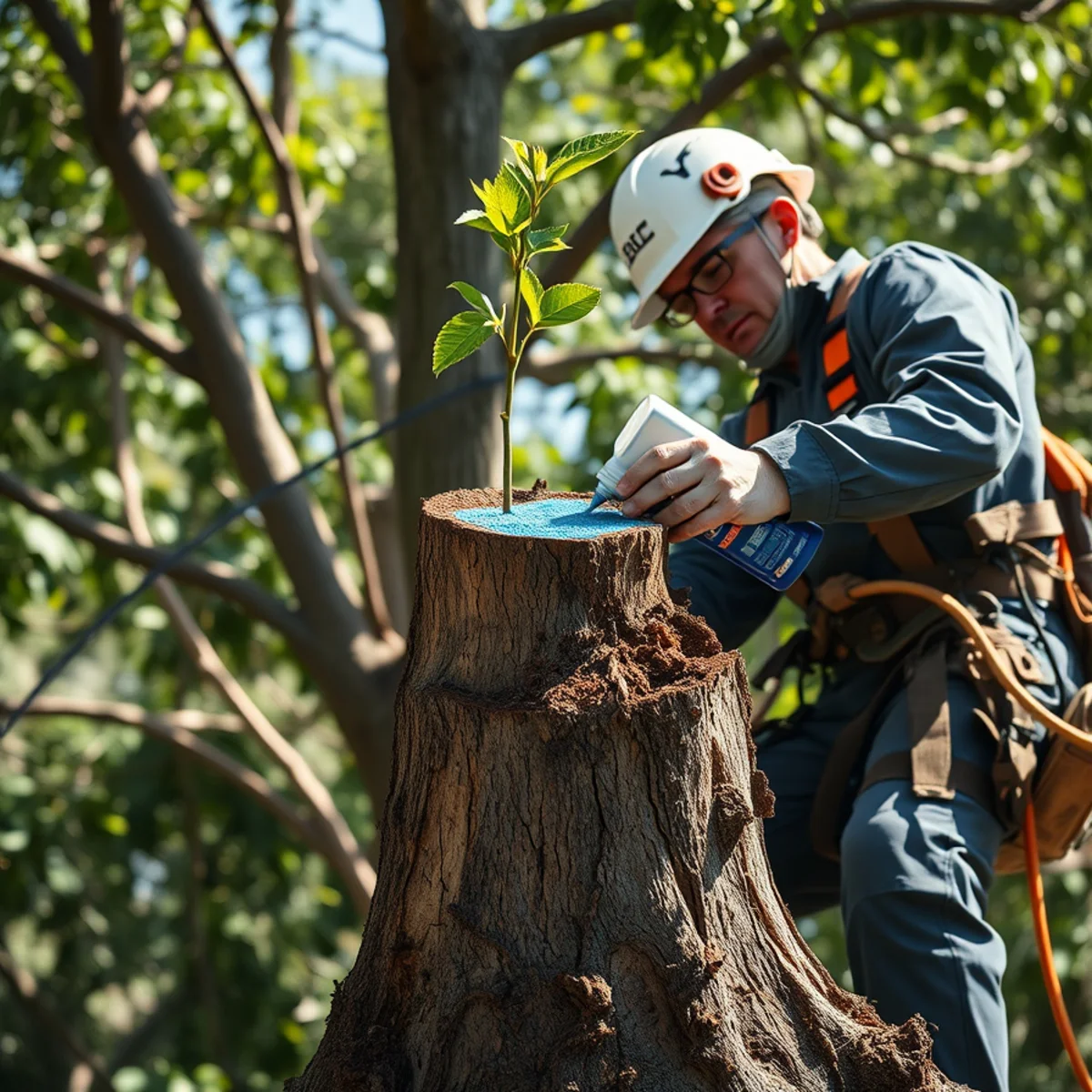 Invasive Exotic Tree Removal in action by professional tree climbers in Lehigh Acres