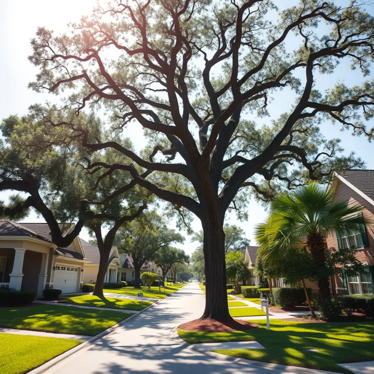 Residential tree canopy and properties in Avon Park FL