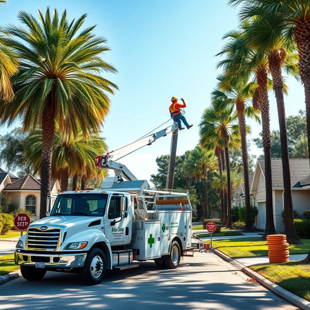 Tree service crew working in Avon Park FL