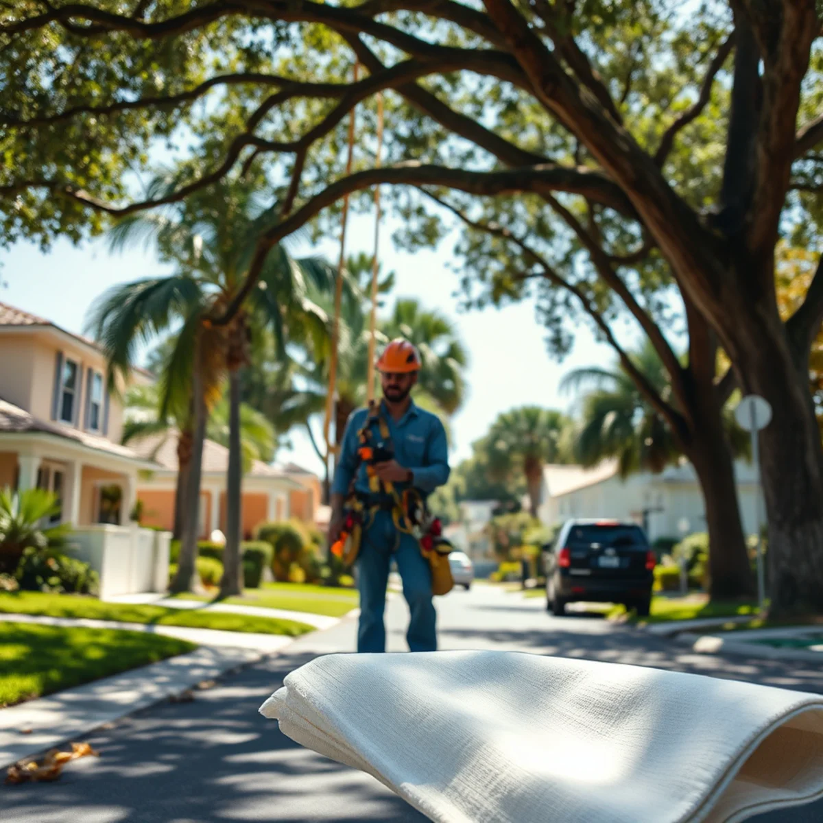 Residential tree canopy and properties in Belle Glade FL