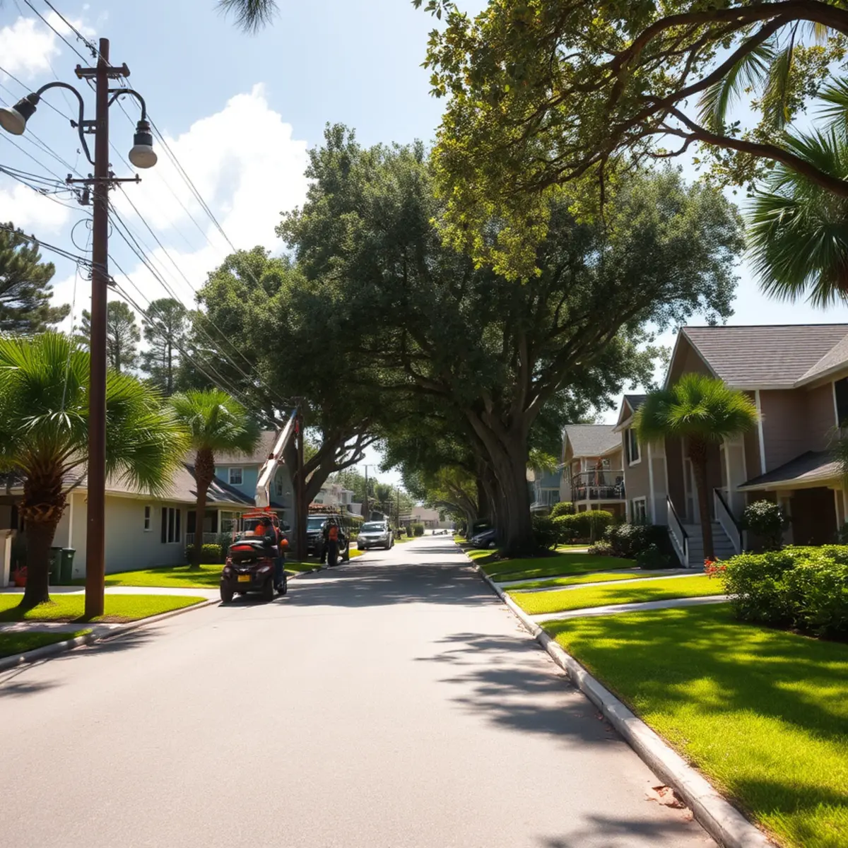 Residential tree canopy and properties in Bokeelia FL