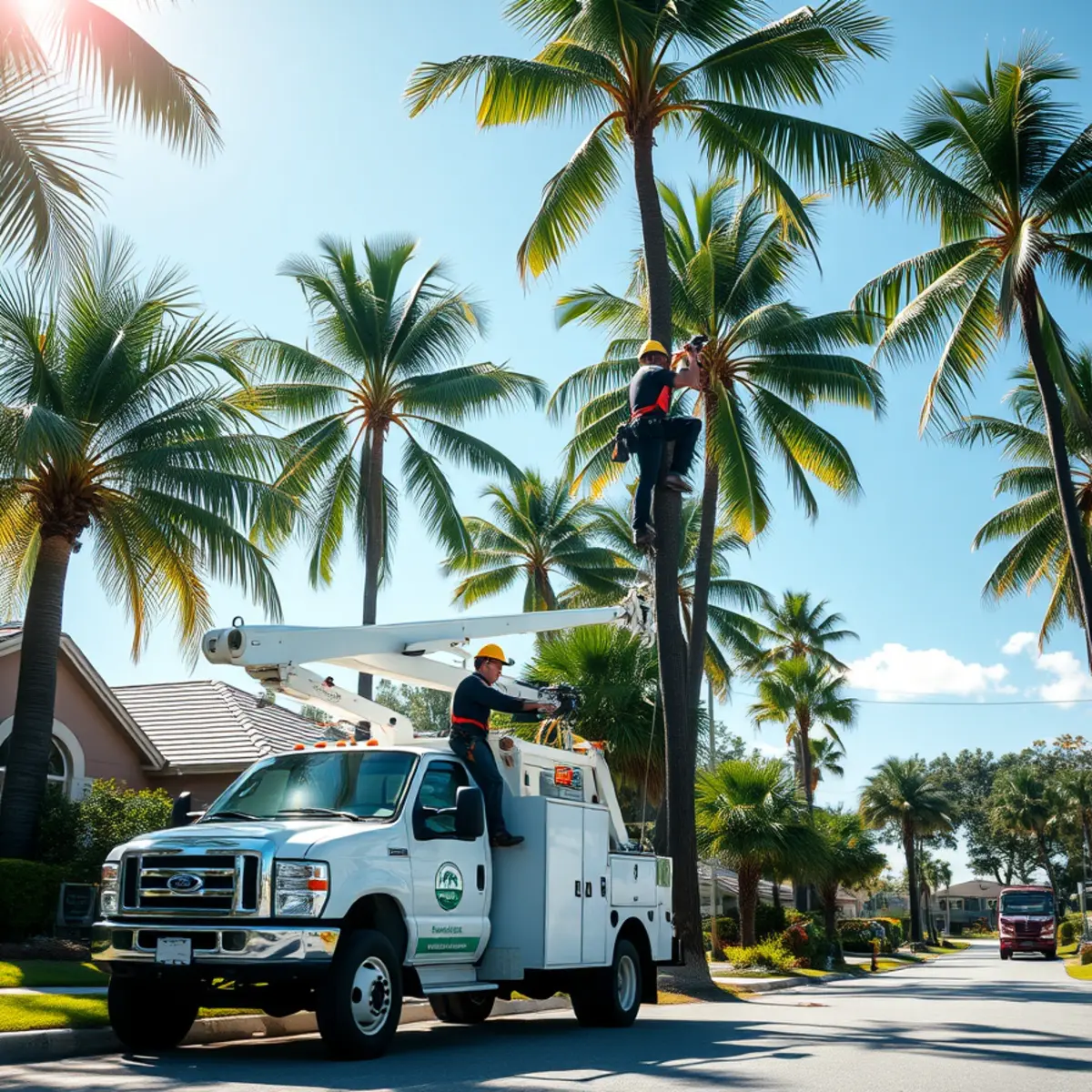 Tree service crew working in Bokeelia FL