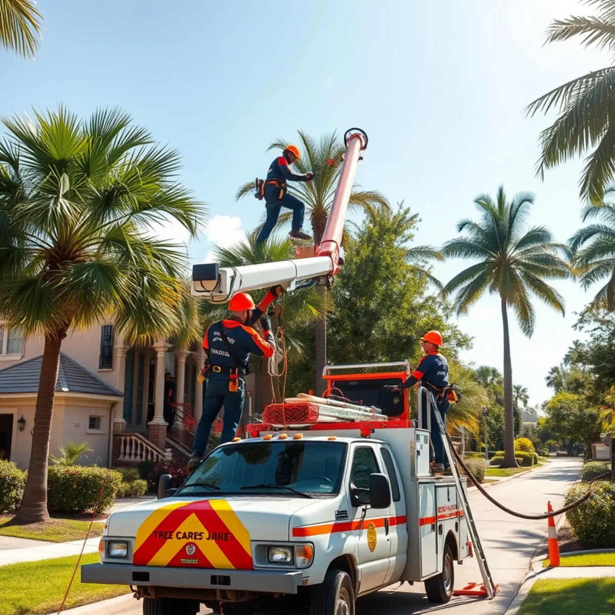 Tree service crew working in Bradenton FL