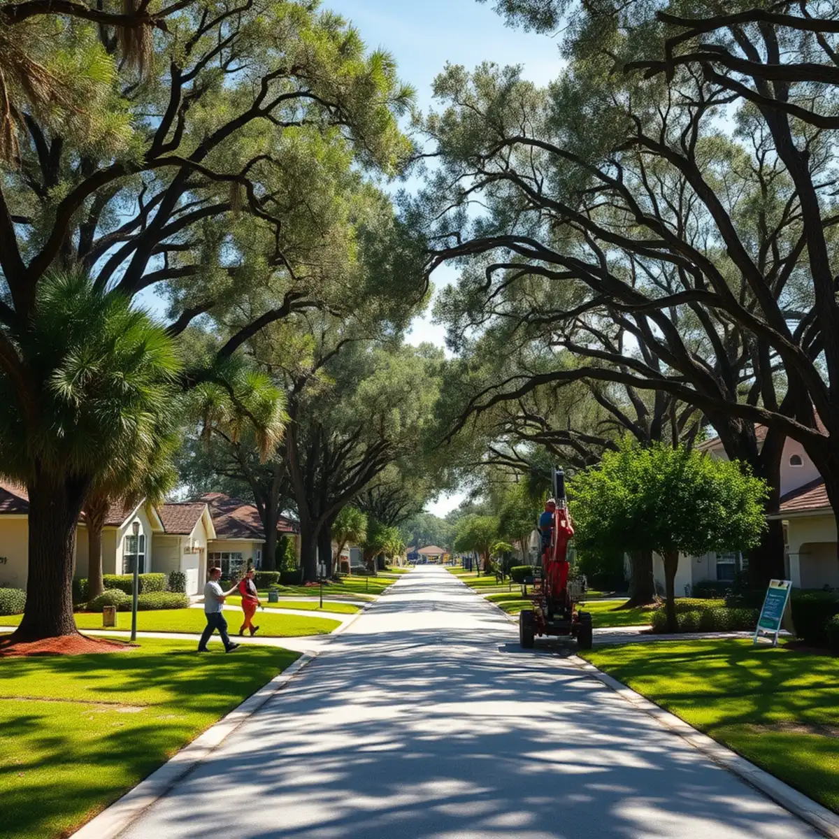 Residential tree canopy and properties in Buckingham FL