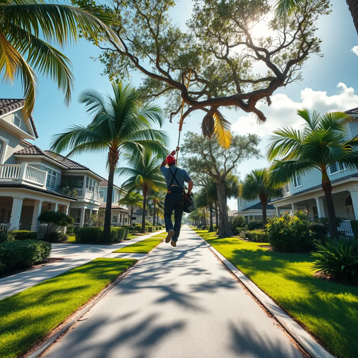 Residential tree canopy and properties in Captiva FL