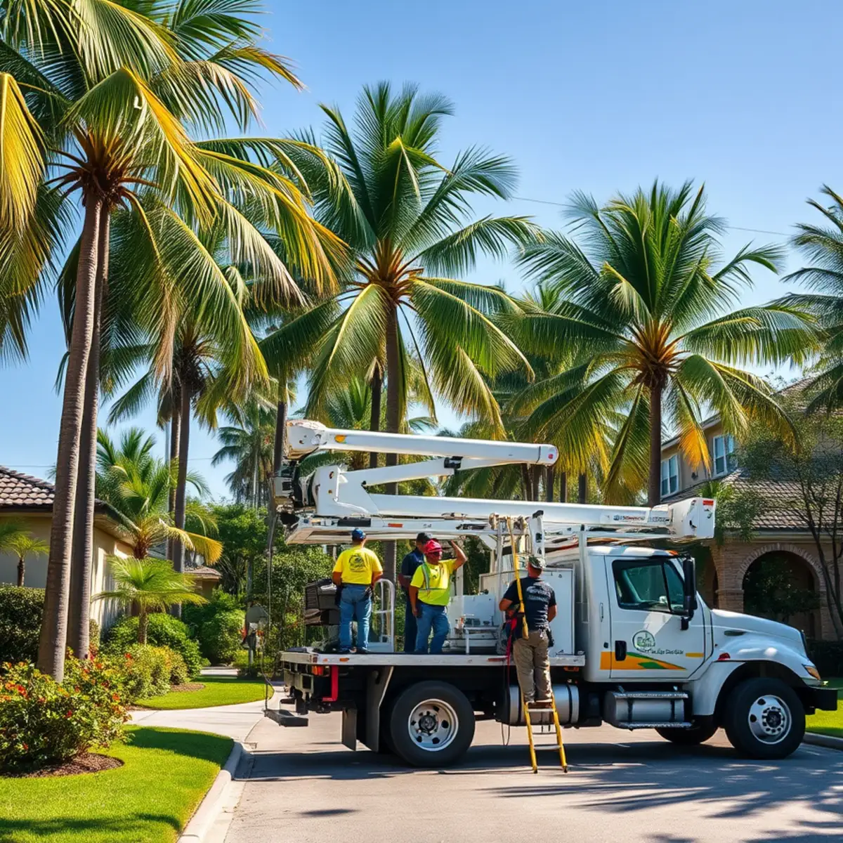 Tree service crew working in Captiva FL