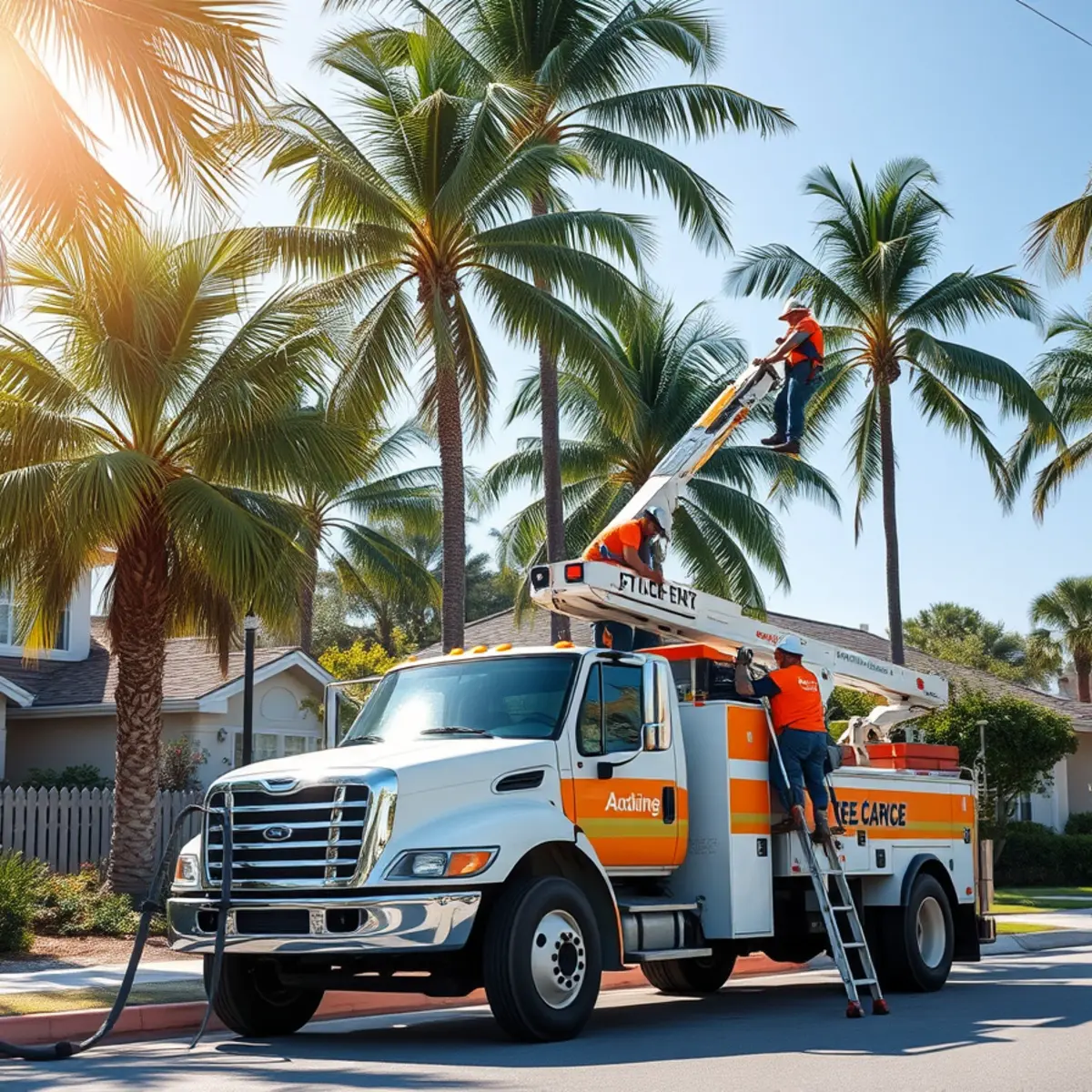 Tree service crew working in Clearwater FL