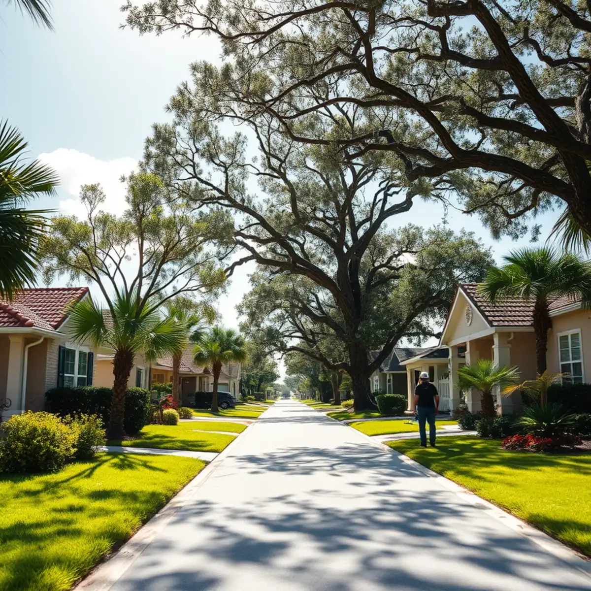 Residential tree canopy and properties in Clewiston FL