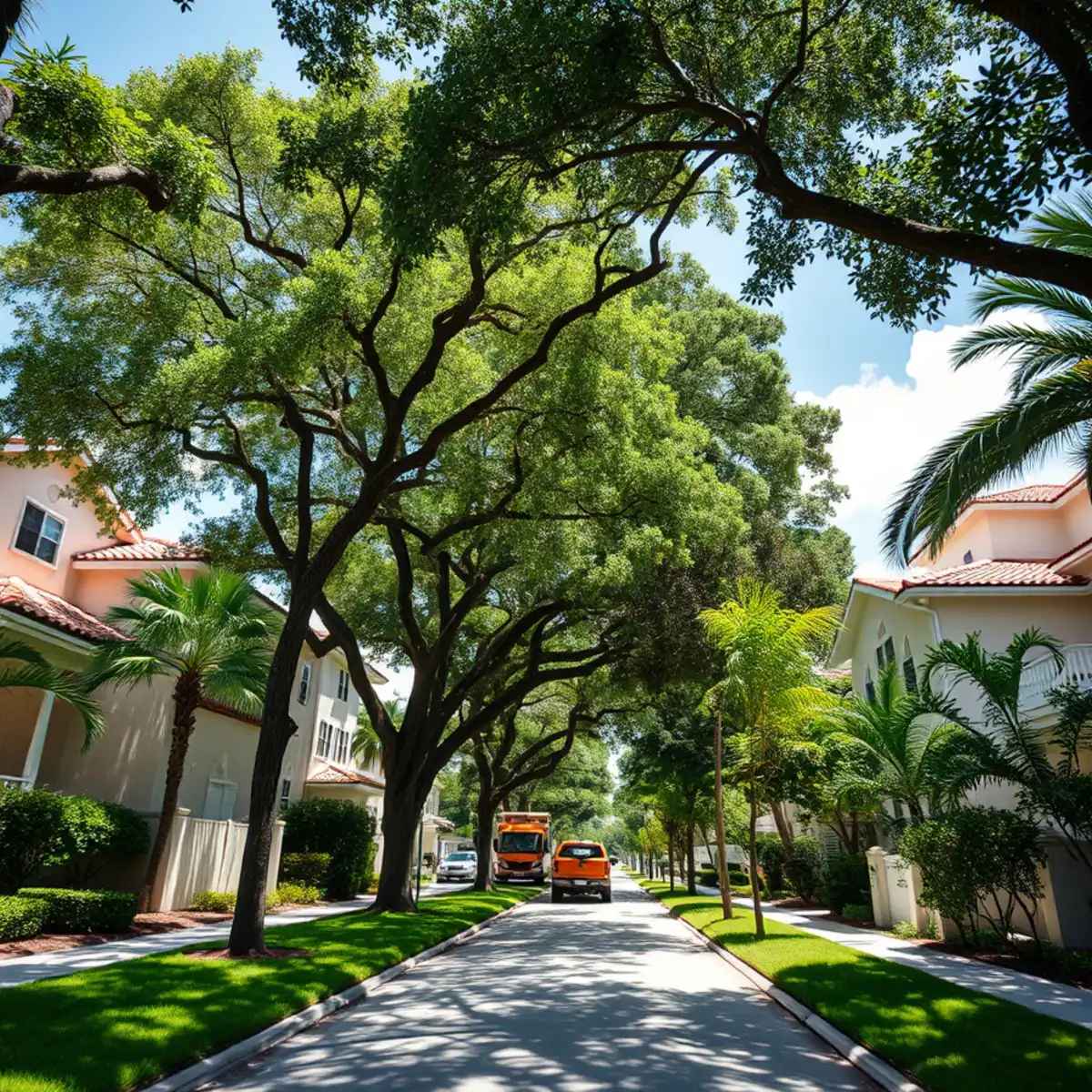 Residential tree canopy and properties in Fort Lauderdale FL