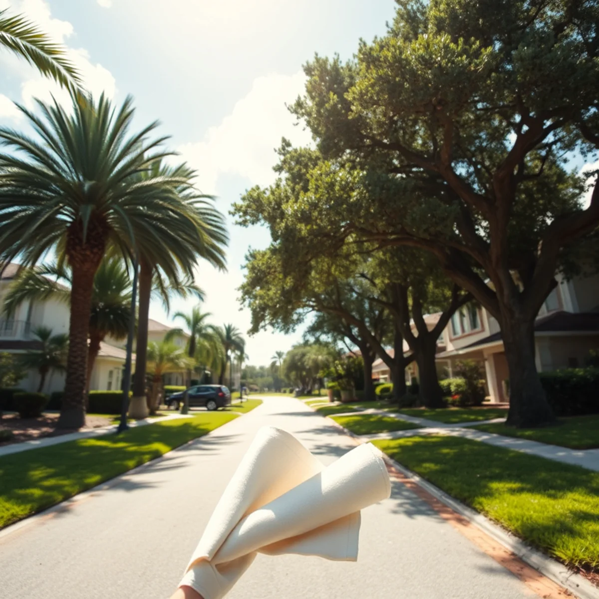 Residential tree canopy and properties in Fort Myers Shores FL