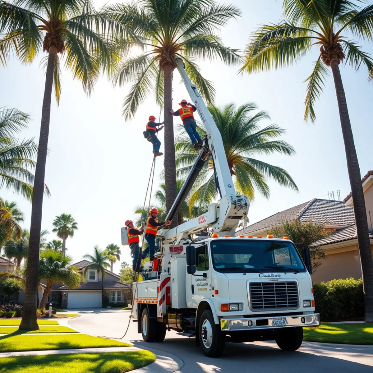 Tree service crew working in Fort Myers FL