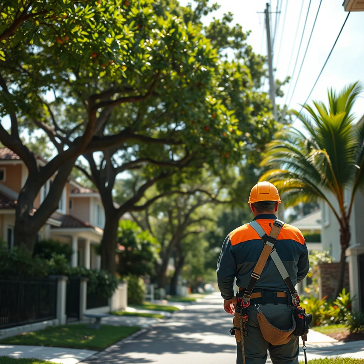 Residential tree canopy and properties in Hialeah FL