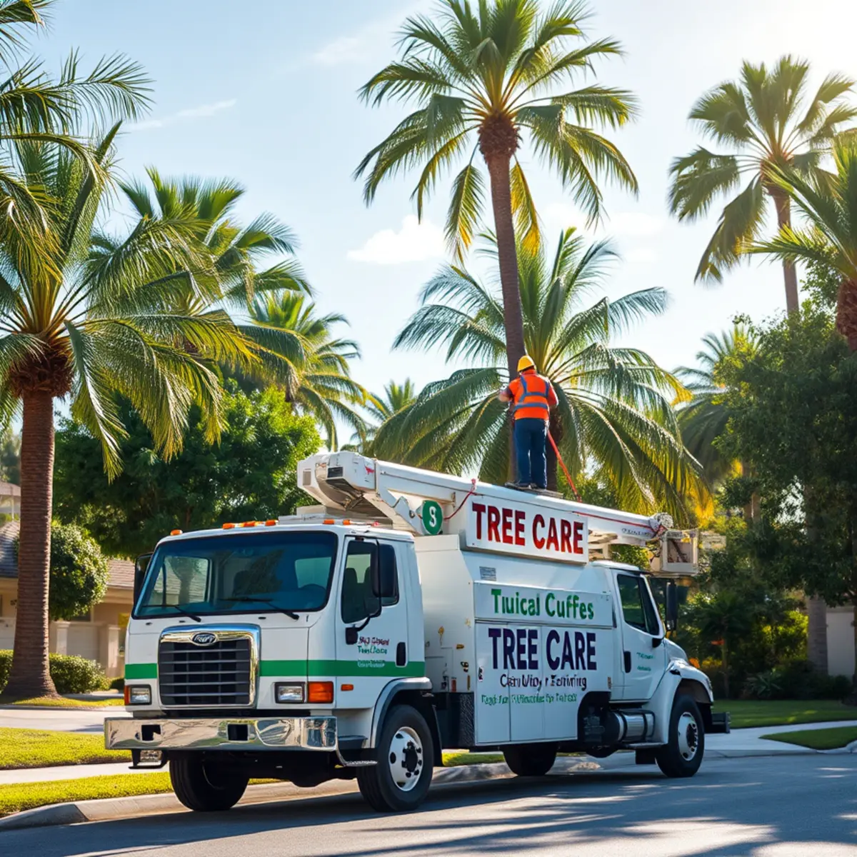 Tree service crew working in Hialeah FL