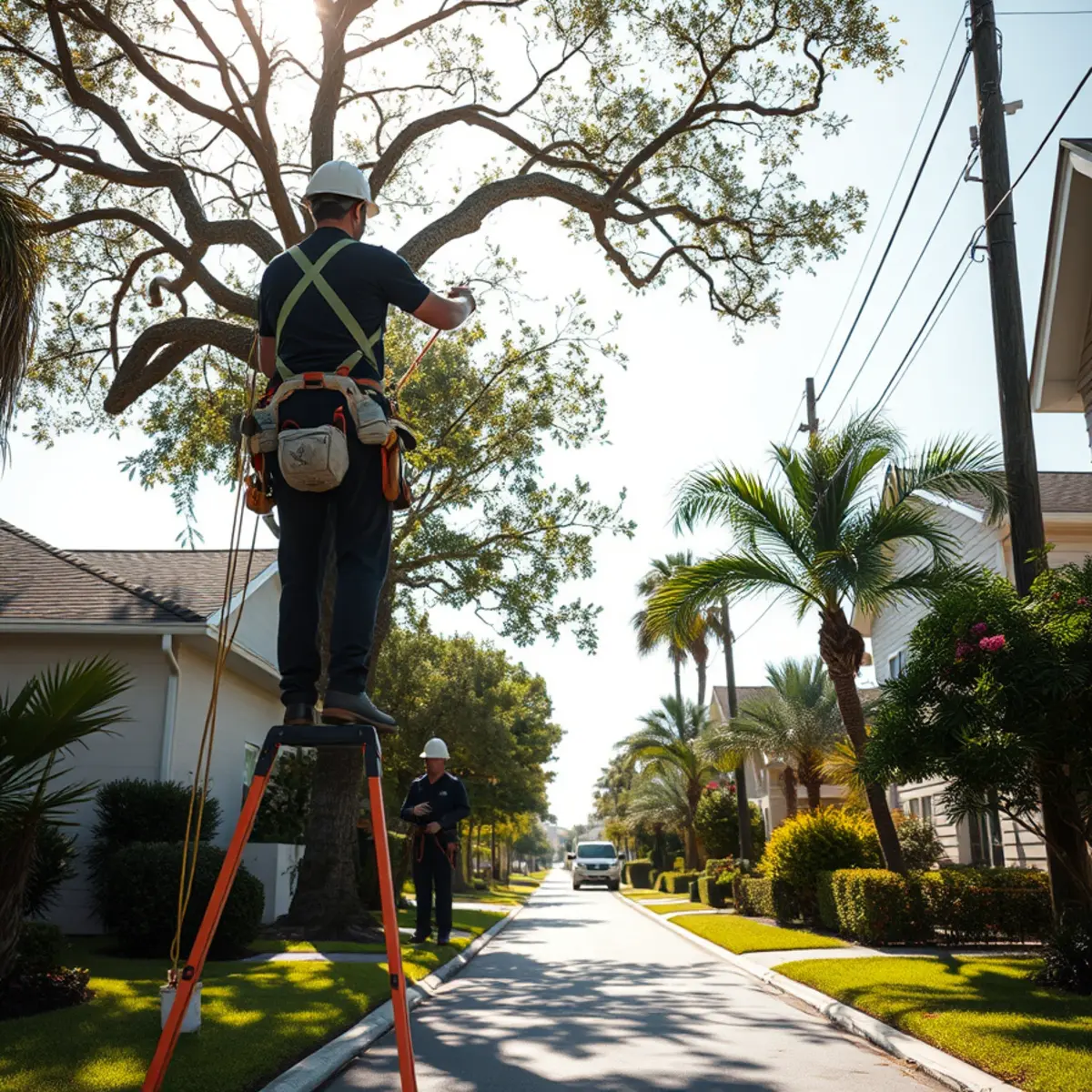 Residential tree canopy and properties in Homestead FL