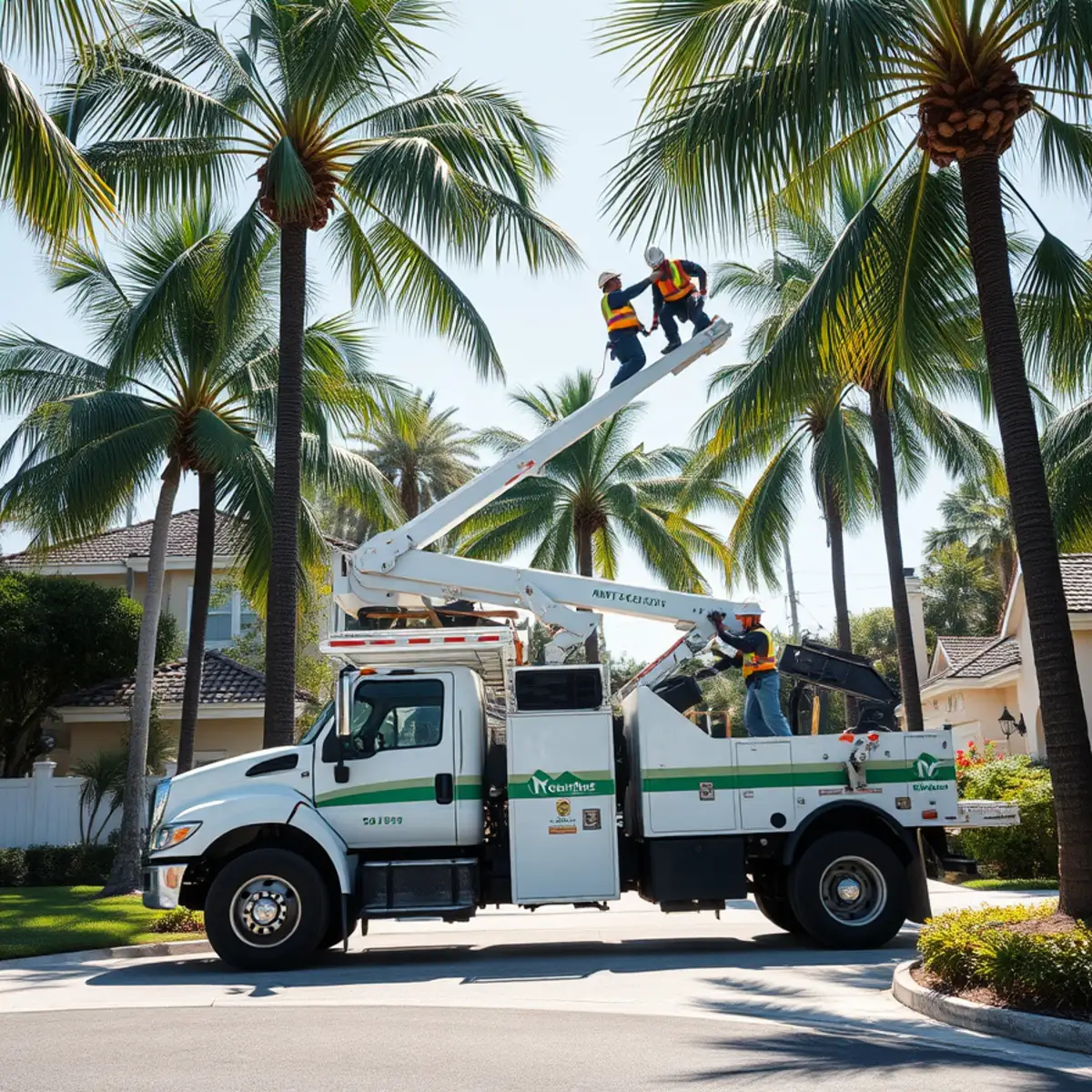 Tree service crew working in Homestead FL