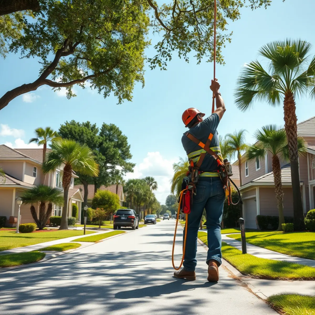 Residential tree canopy and properties in Immokalee FL