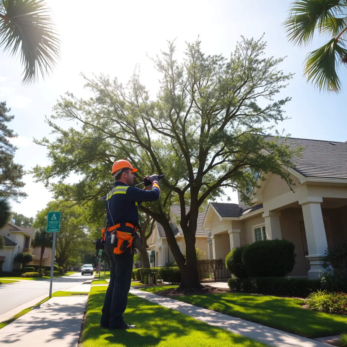 Residential tree canopy and properties in Kissimmee FL
