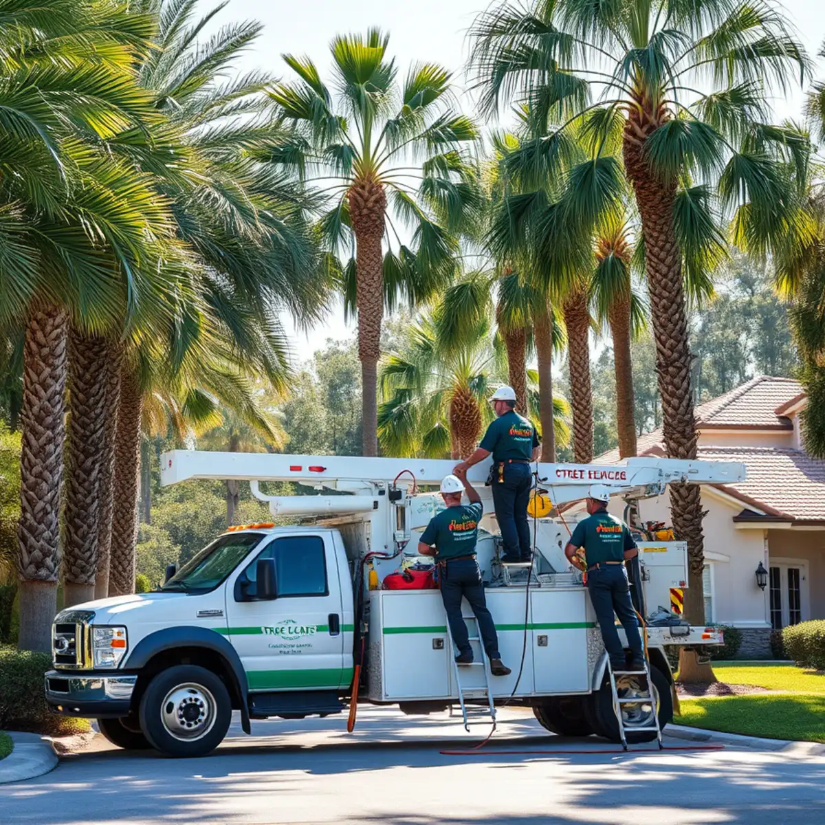 Tree service crew working in Kissimmee FL