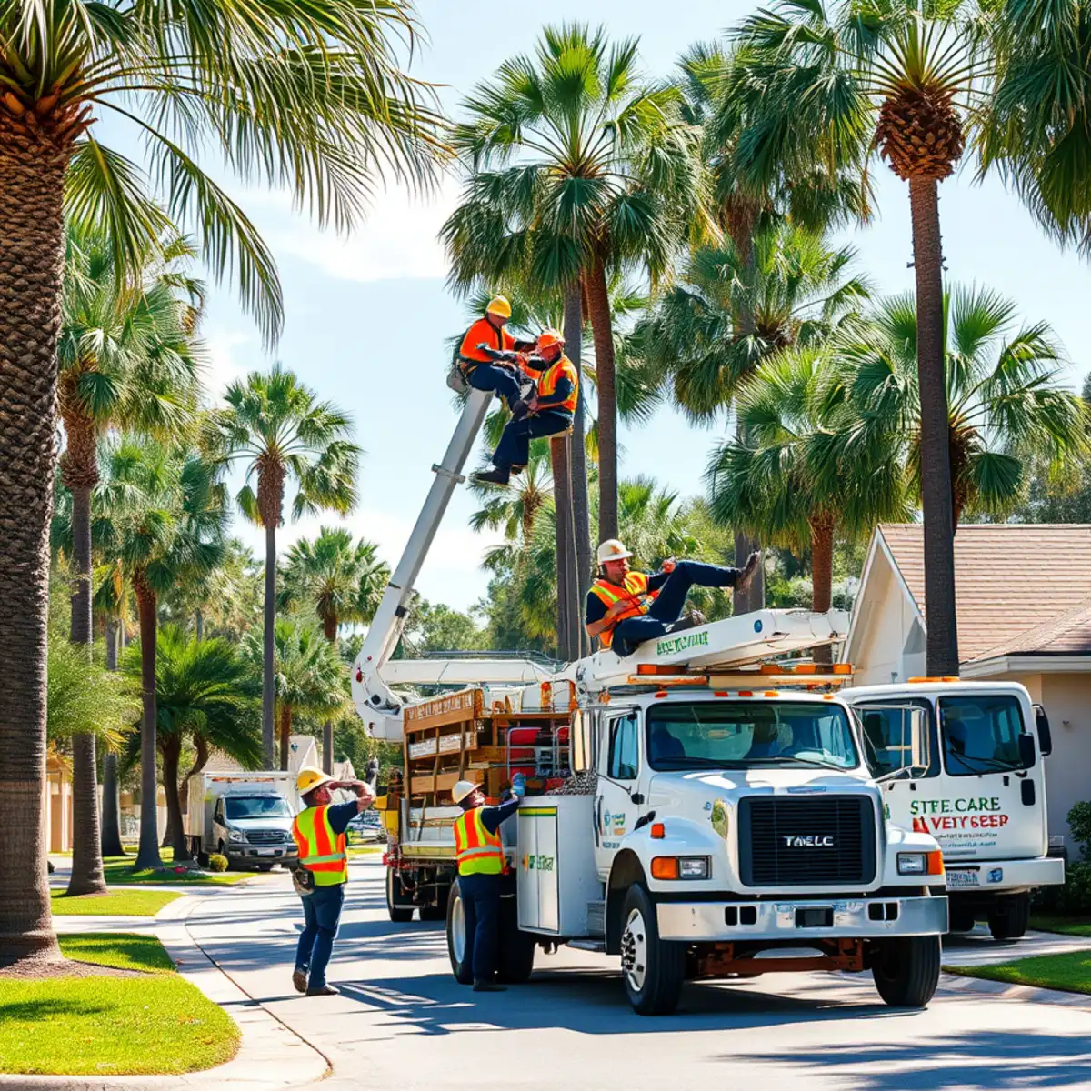 Tree service crew working in Labelle FL