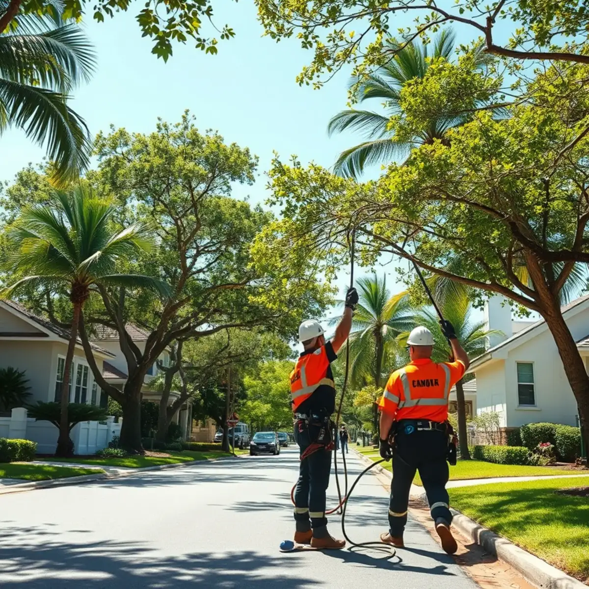 Residential tree canopy and properties in Marco Island FL