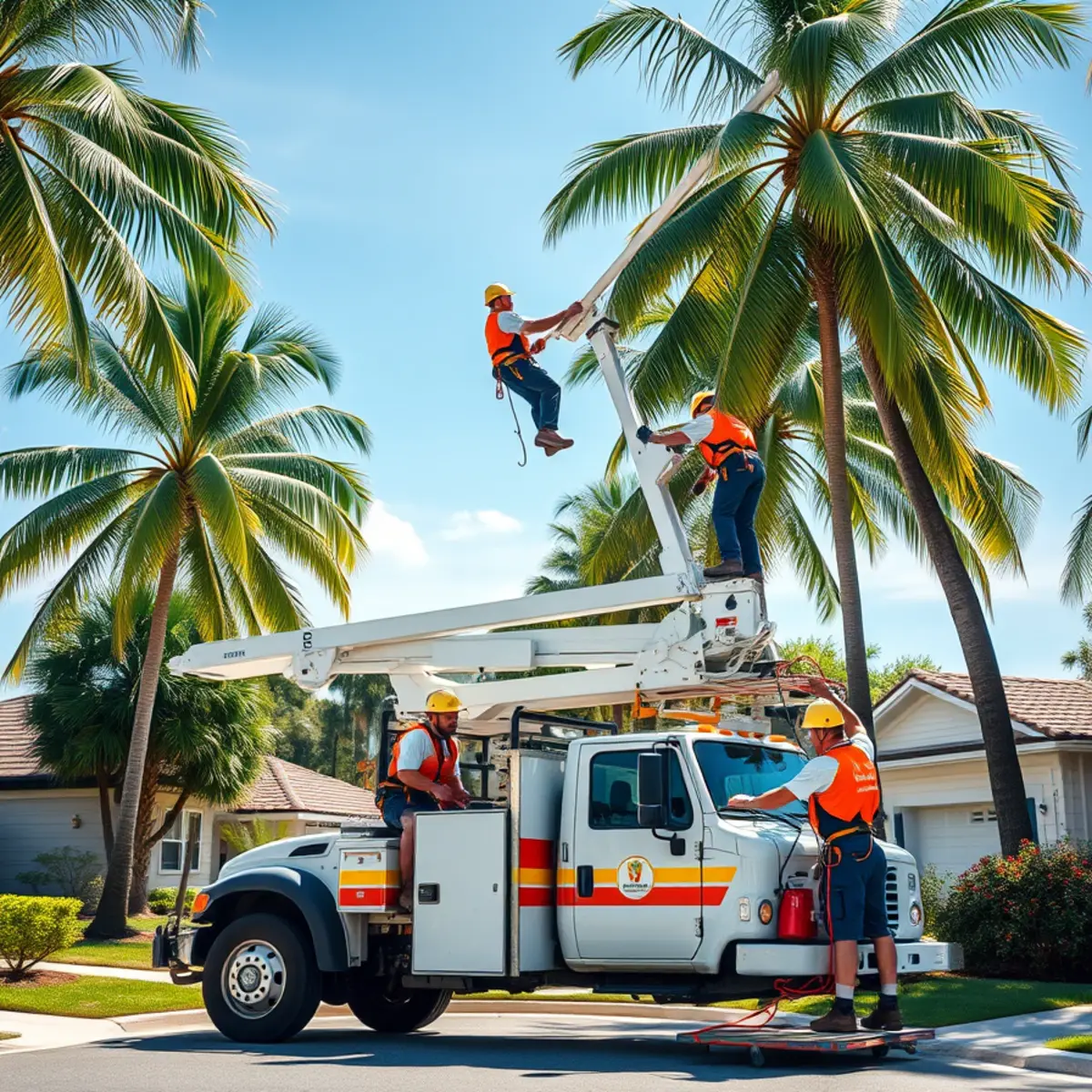 Tree service crew working in Marco Island FL