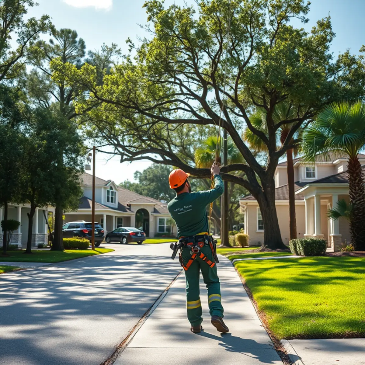 Residential tree canopy and properties in Moore Haven FL
