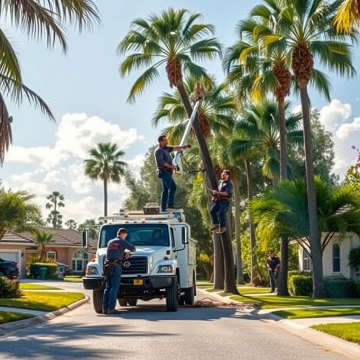 Tree service crew working in Moore Haven FL