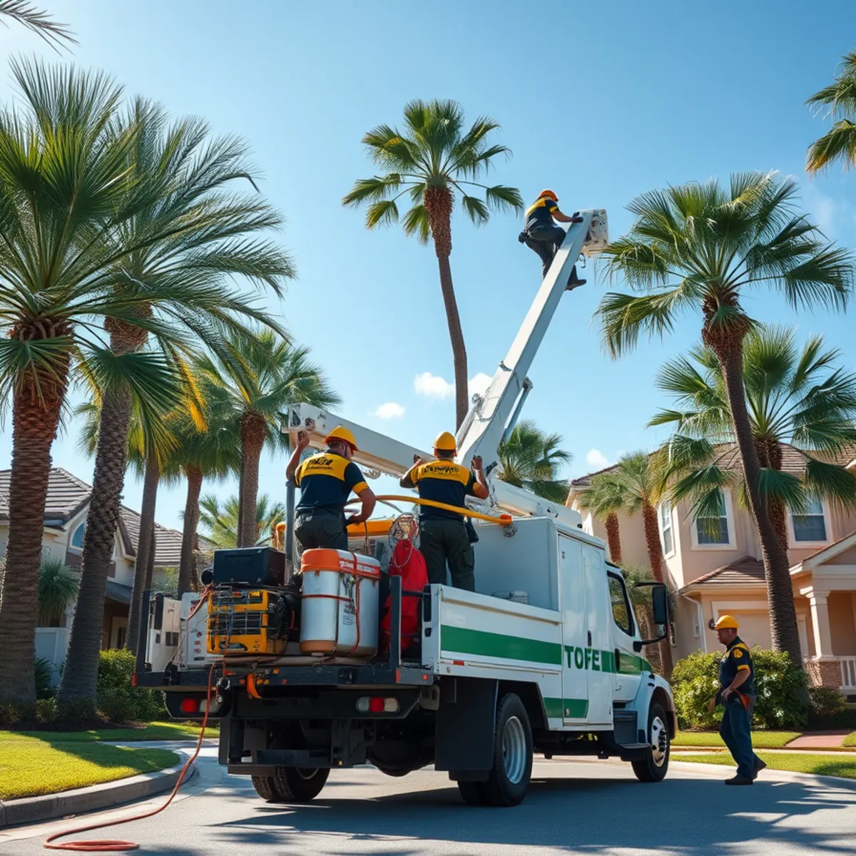 Tree service crew working in Orlando FL