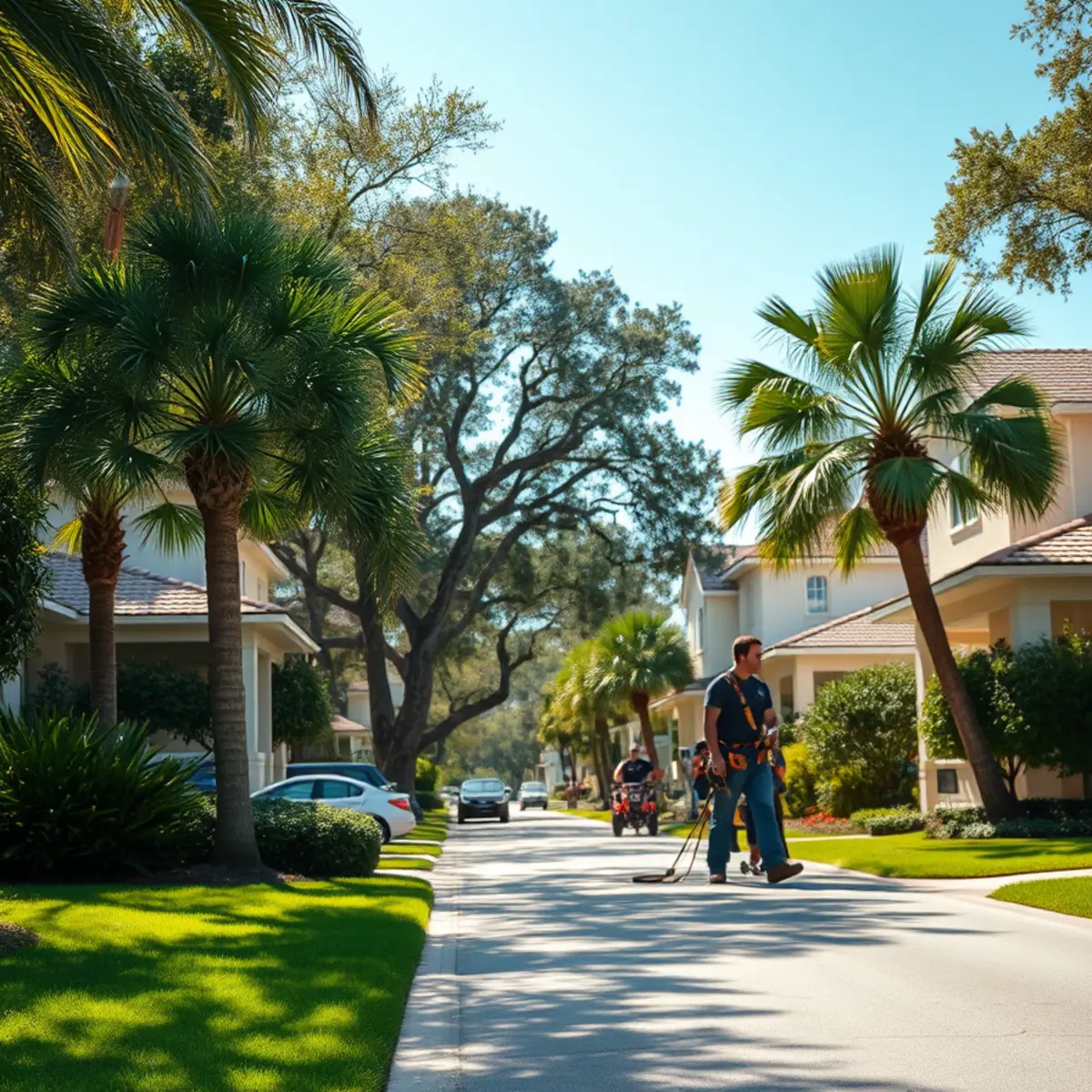 Residential tree canopy and properties in Pine Island FL
