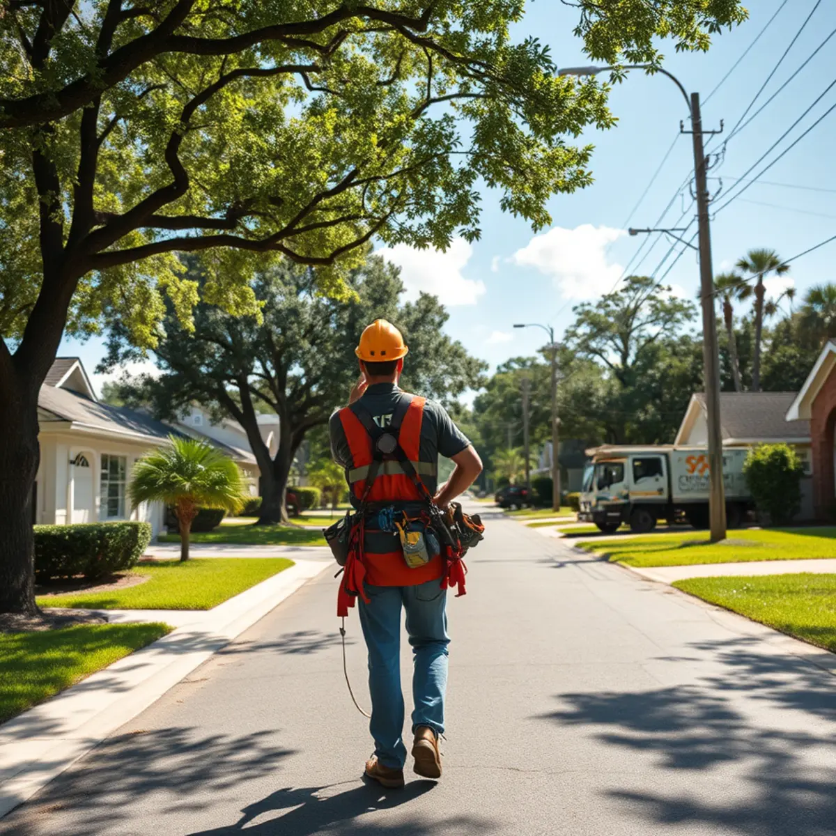 Residential tree canopy and properties in Plant City FL