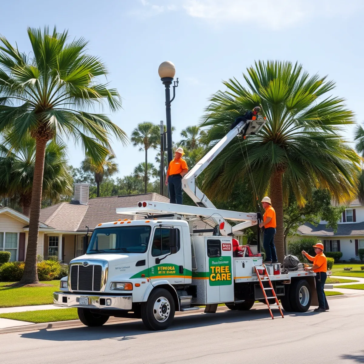 Tree service crew working in Plant City FL