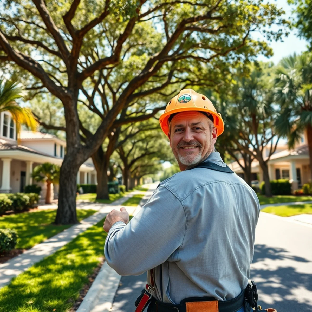 Residential tree canopy and properties in Port Charlotte FL