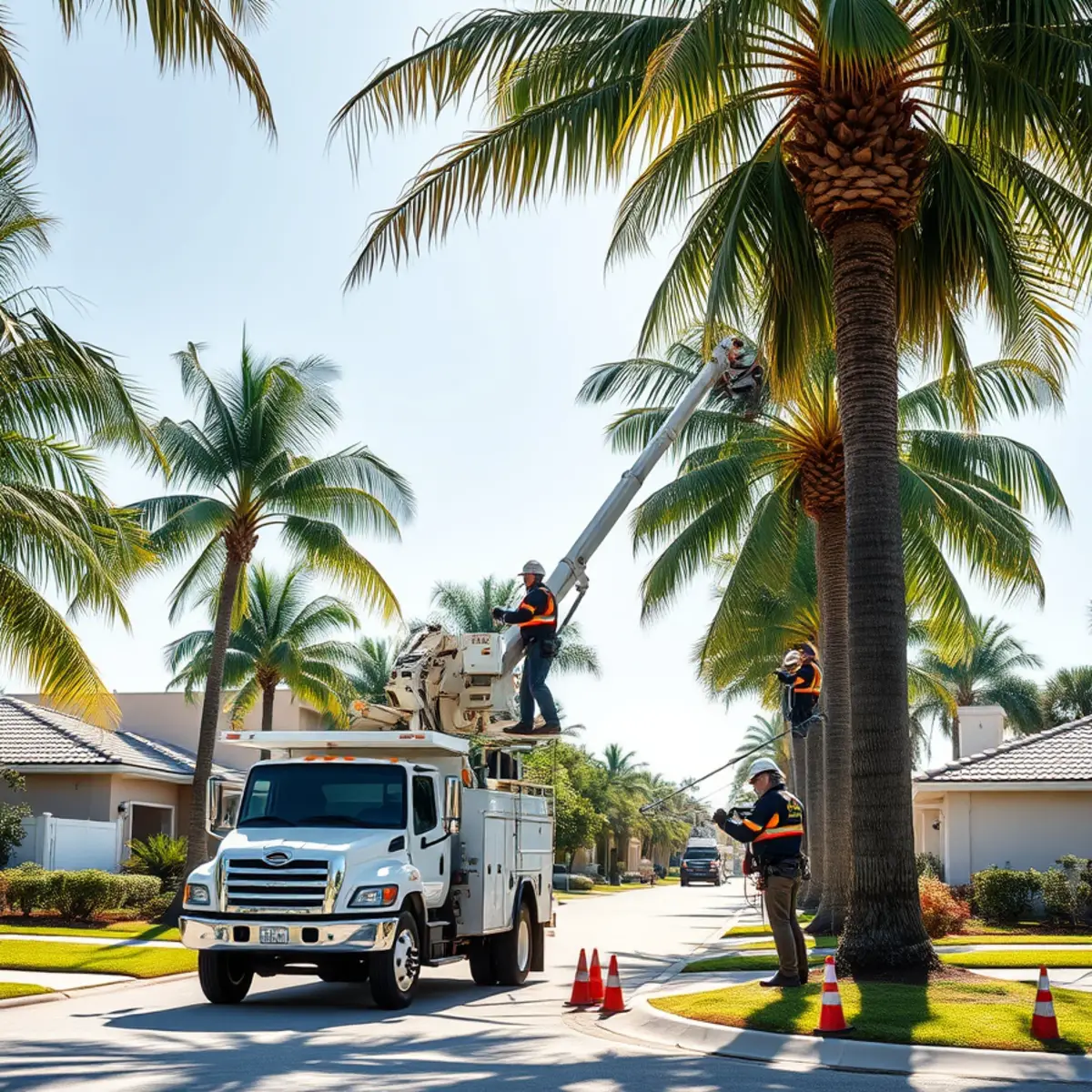 Tree service crew working in Port Charlotte FL