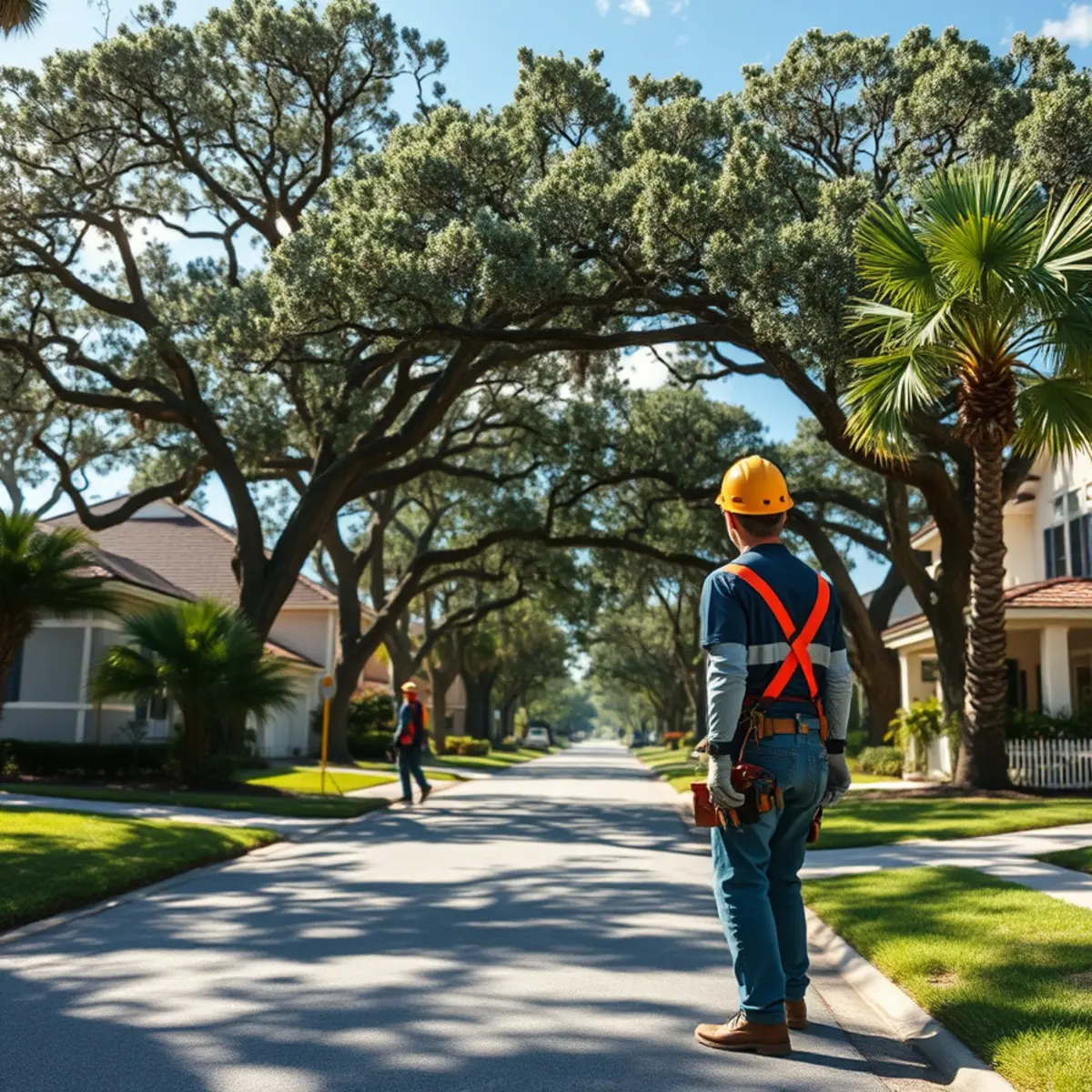 Residential tree canopy and properties in Punta Gorda FL