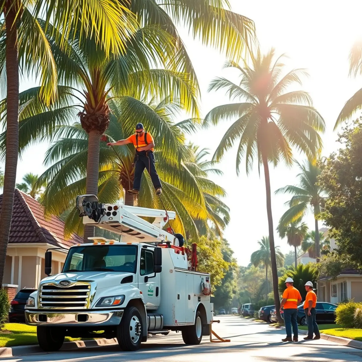 Tree service crew working in Punta Gorda FL