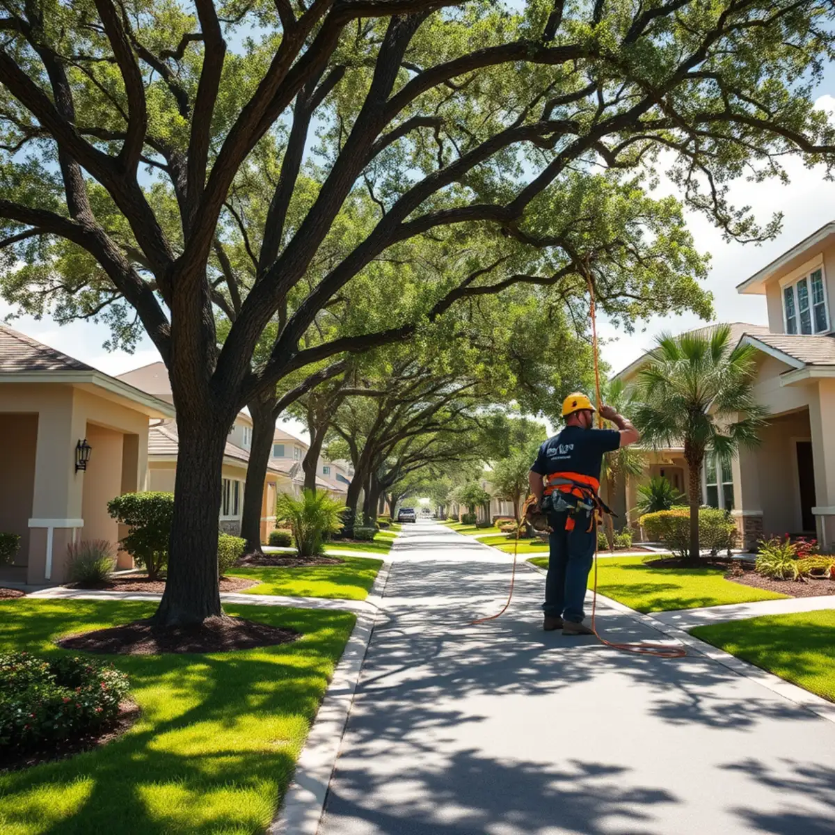 Residential tree canopy and properties in Riverview FL