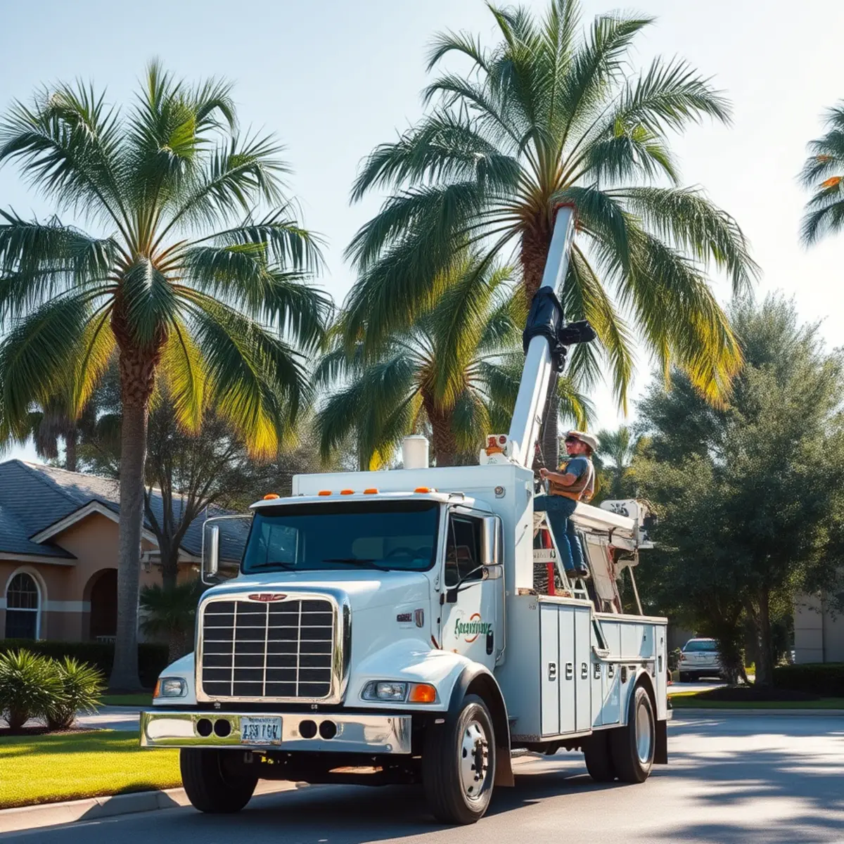 Tree service crew working in Riverview FL