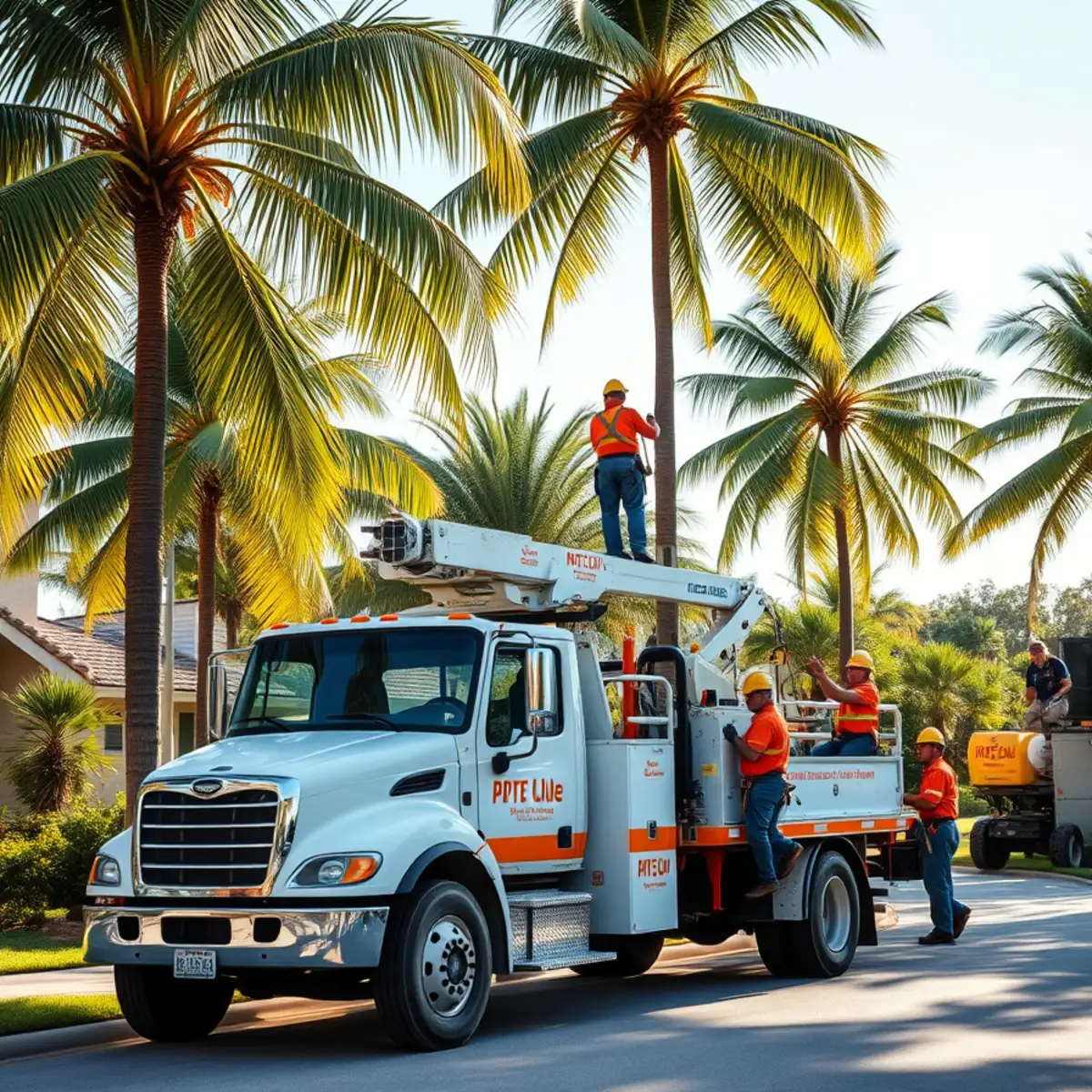 Tree service crew working in Sanibel FL