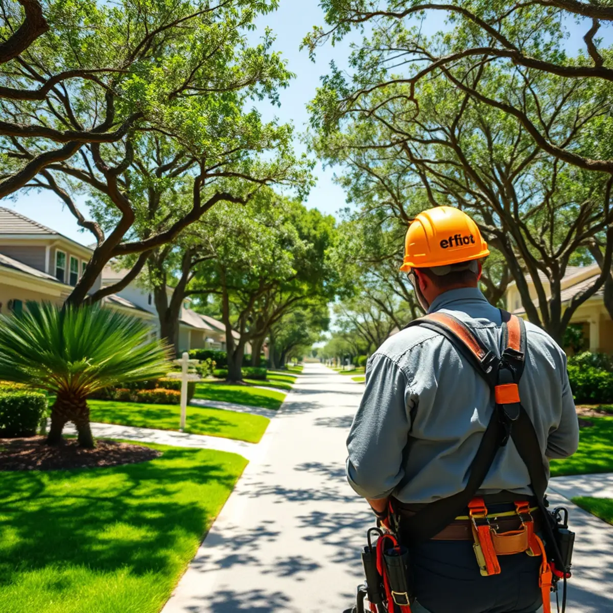 Residential tree canopy and properties in St. James City FL