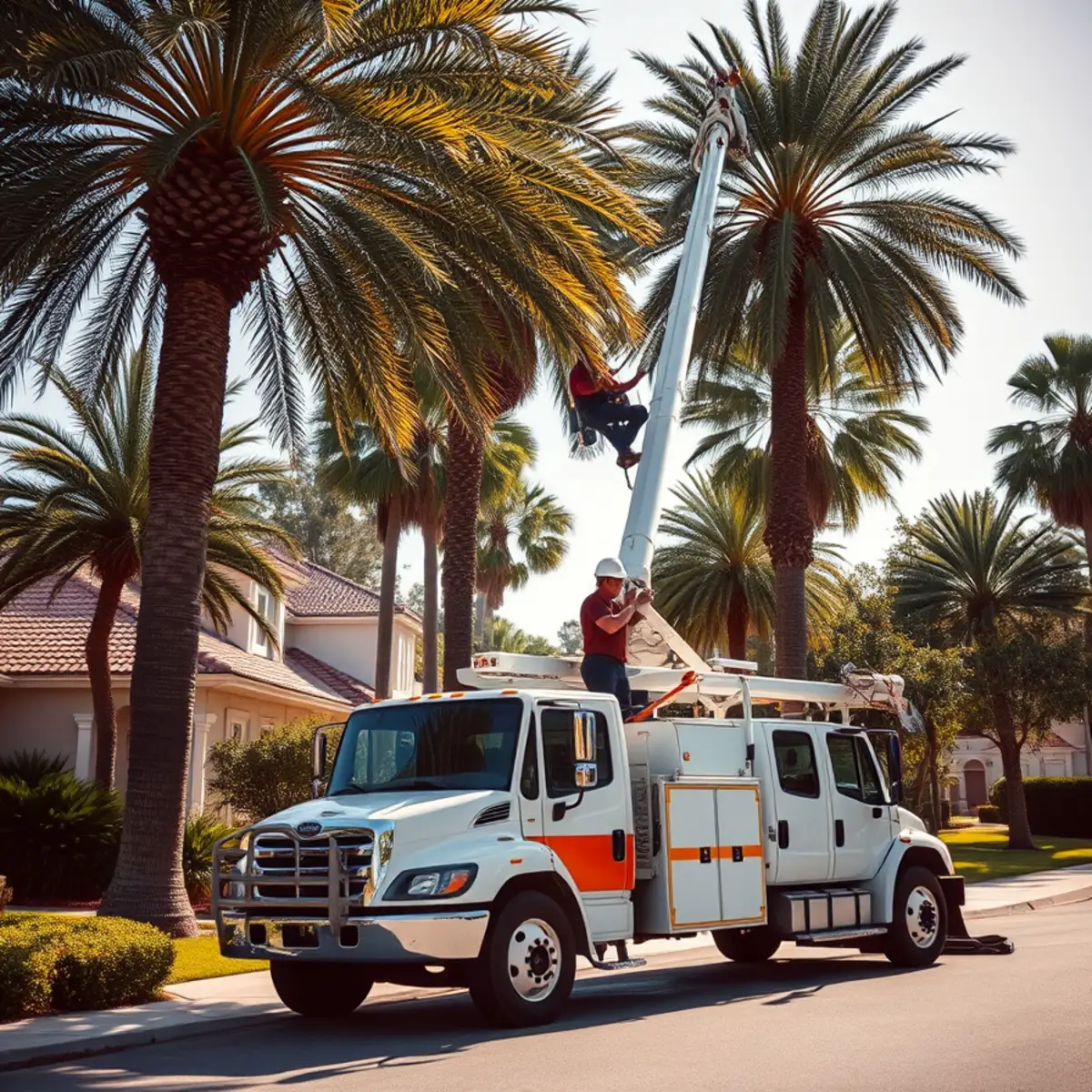 Tree service crew working in Tampa FL