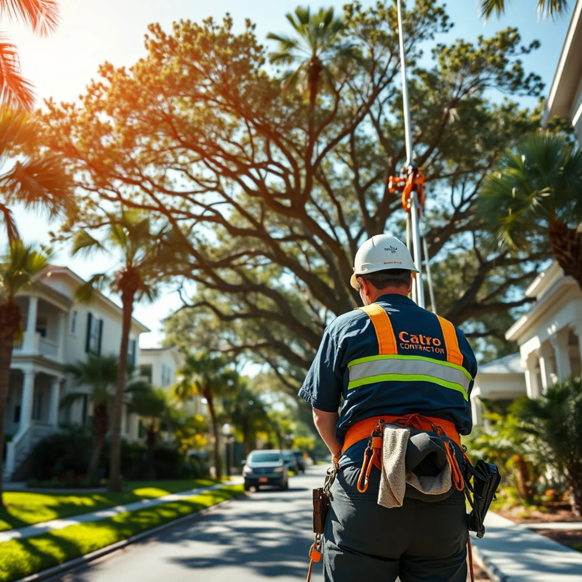 Residential tree canopy and properties in Venice FL
