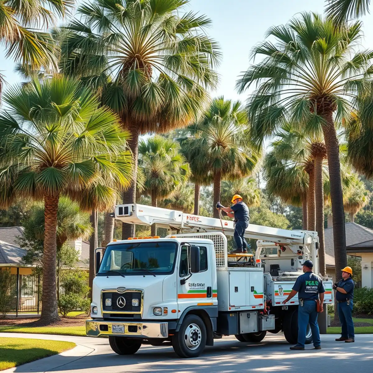 Tree service crew working in Wauchula FL