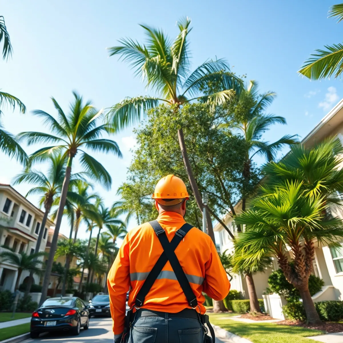 Residential tree canopy and properties in West Palm Beach FL