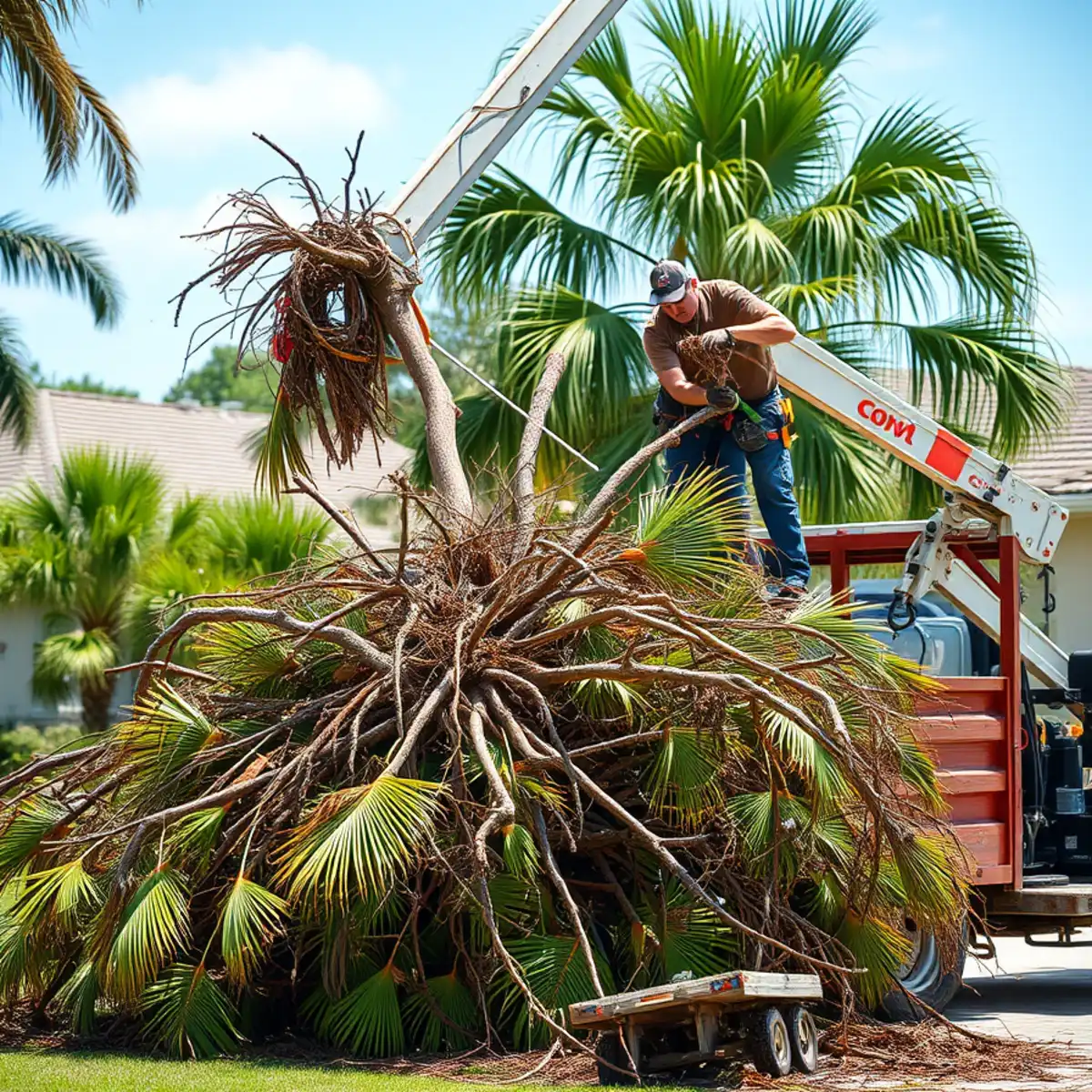 Storm Damage Tree Cleanup in Lehigh Acres FL - T's Trees and Landscaping