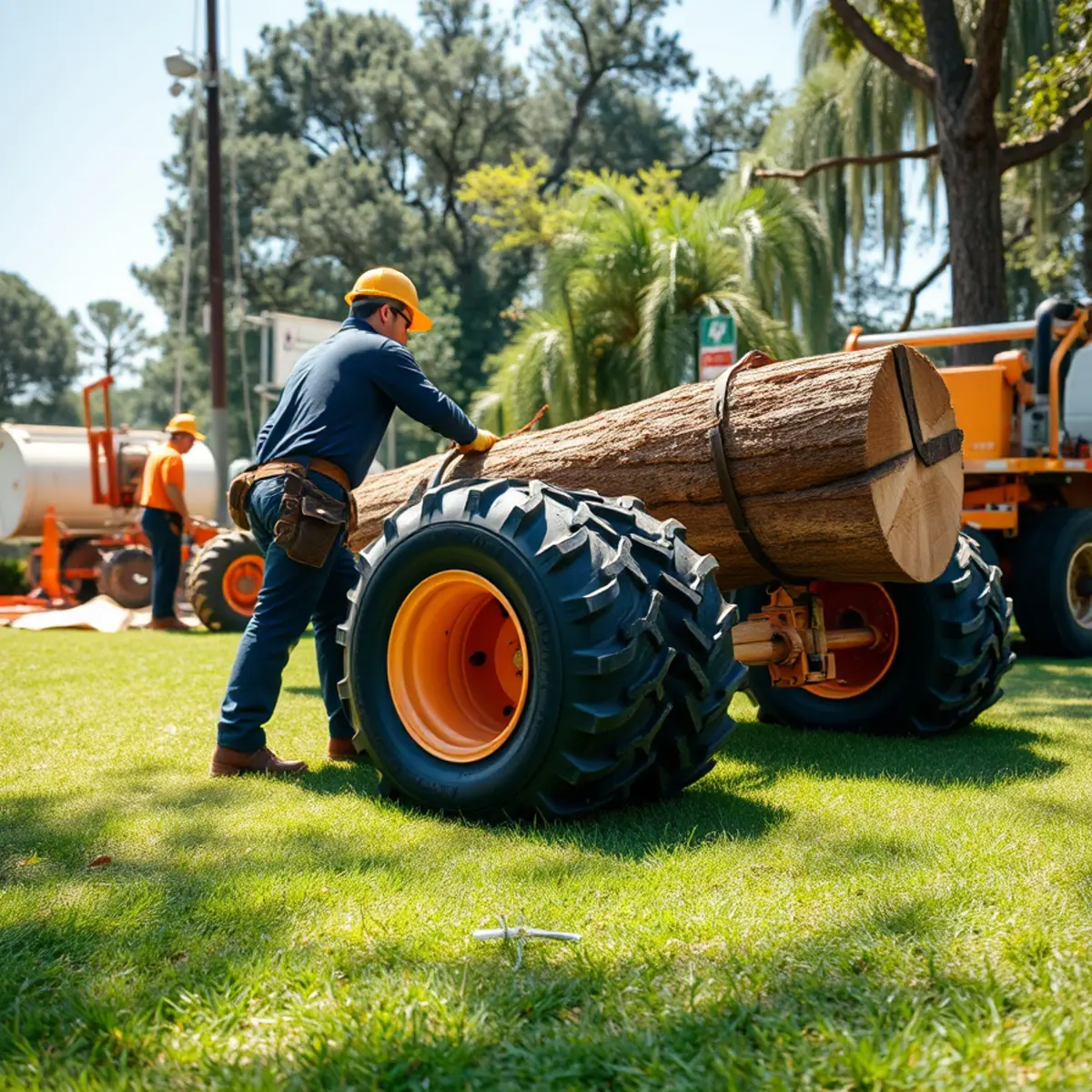 Tree Removal Service in action by professional tree climbers in Lehigh Acres